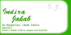 indira jakab business card